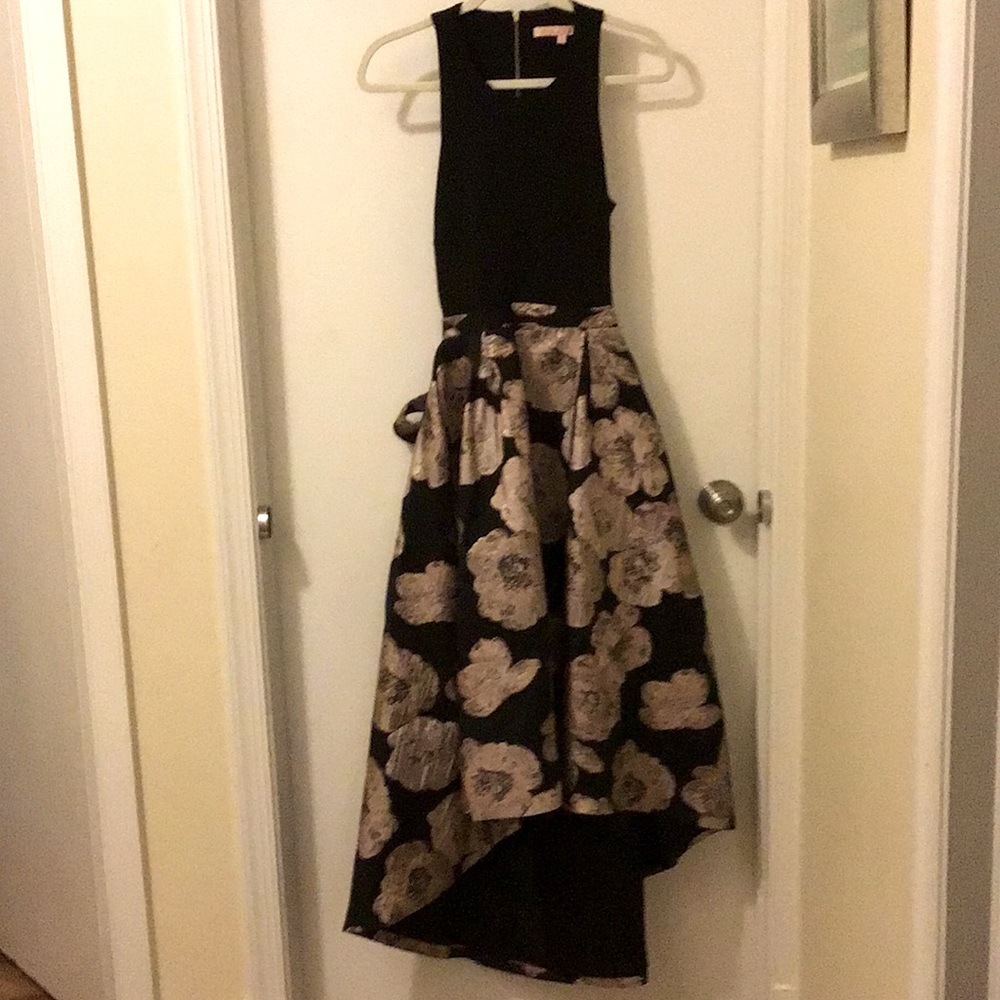 Hutch Rose Gold Floral Ballgown (High low)